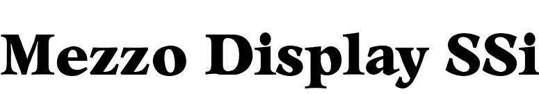 Mezzo Display SSi font preview