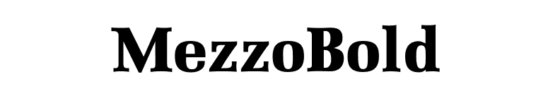MezzoBold font preview