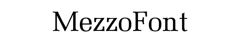 MezzoFont font preview