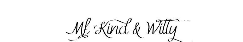 Mf Kind & Witty font preview