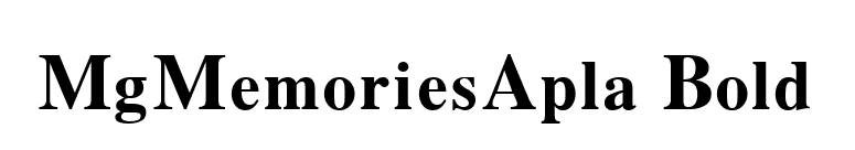 MgMemoriesApla Bold font preview
