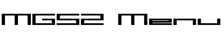 MGS2 Menu font preview