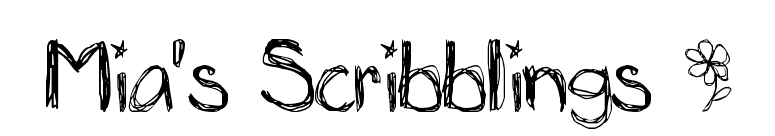 Mia's Scribblings ~ font preview
