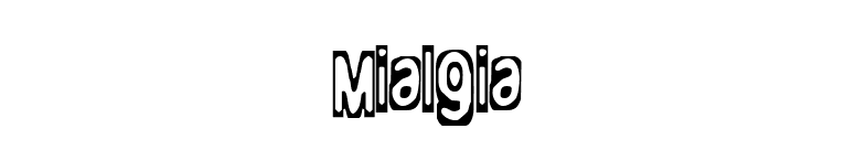 Mialgia font preview