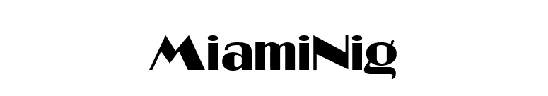 MiamiNig font preview