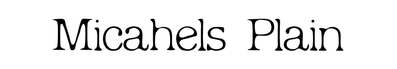 Micahels Plain font preview