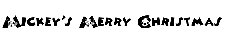 Mickey's Merry Christmas font preview