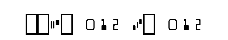 MICR 012 BT 012 font preview