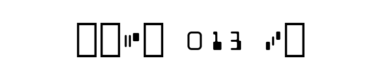 MICR 013 BT font preview