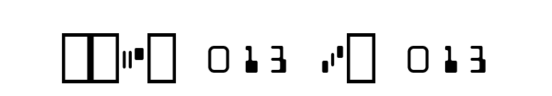 MICR 013 BT 013 font preview