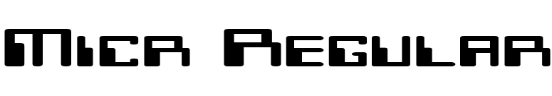Micr Regular font preview