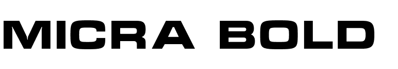 Micra Bold  font preview
