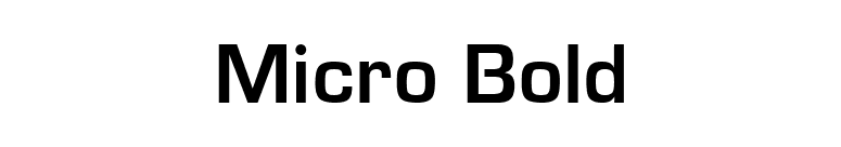 Micro Bold font preview