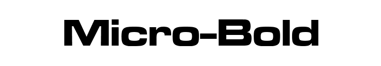 Micro-Bold font preview