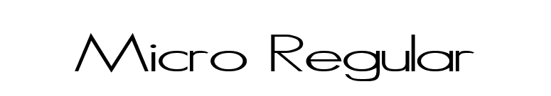Micro Regular font preview