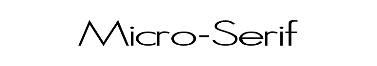 Micro-Serif font preview