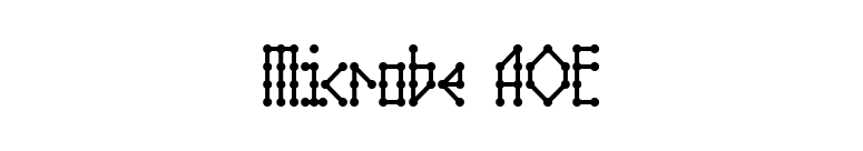 Microbe AOE font preview