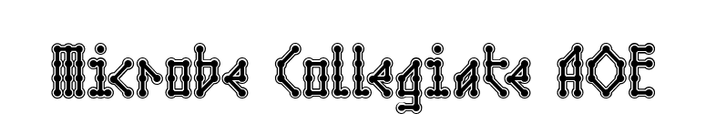 Microbe Collegiate AOE font preview