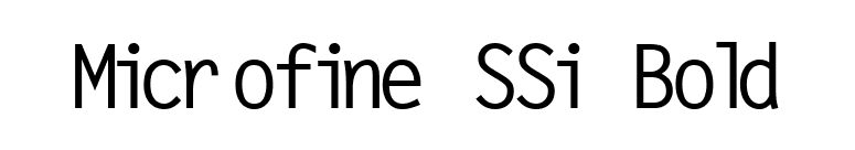 Microfine SSi Bold font preview
