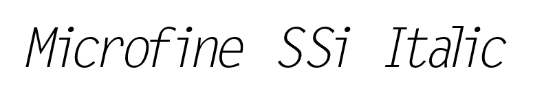 Microfine SSi Italic font preview