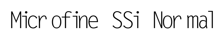 Microfine SSi Normal font preview