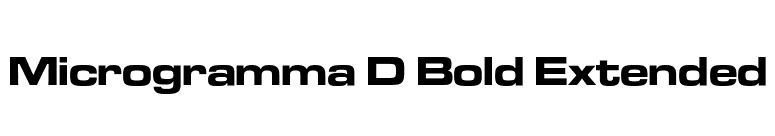 Microgramma D Bold Extended font preview
