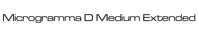 Microgramma D Medium Extended font preview