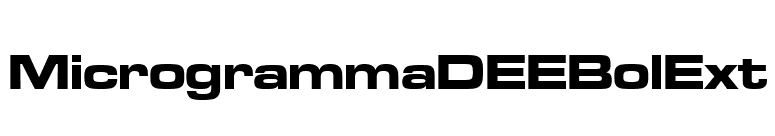 MicrogrammaDEEBolExt font preview