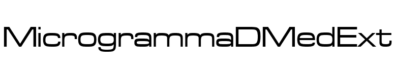 MicrogrammaDMedExt font preview