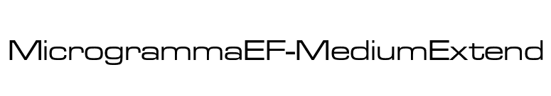 MicrogrammaEF-MediumExtend font preview