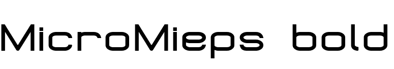 MicroMieps bold font preview