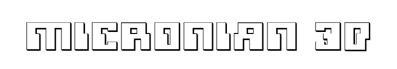 Micronian 3D font preview