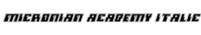 Micronian Academy Italic font preview