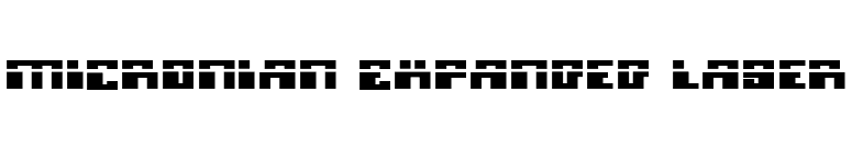 Micronian Expanded Laser font preview