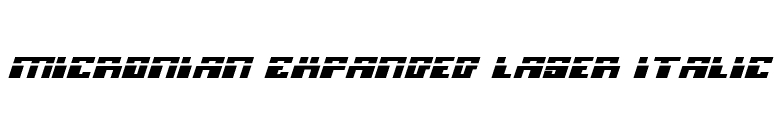 Micronian Expanded Laser Italic font preview