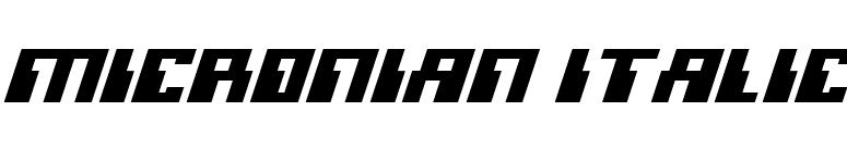 Micronian Italic font preview