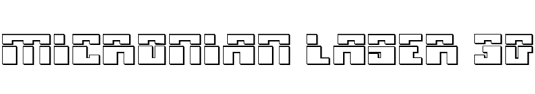 Micronian Laser 3D font preview