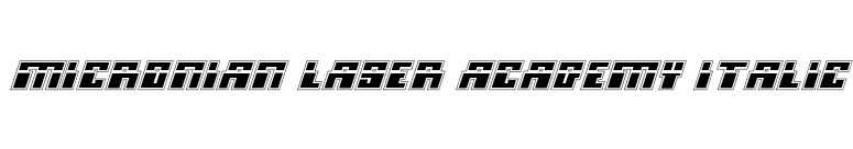 Micronian Laser Academy Italic font preview