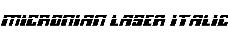 Micronian Laser Italic font preview
