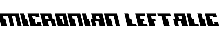 Micronian Leftalic font preview