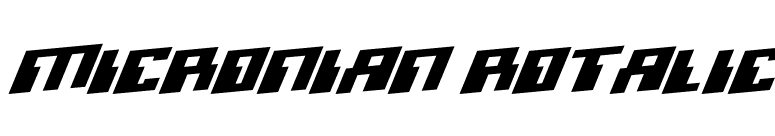 Micronian Rotalic font preview
