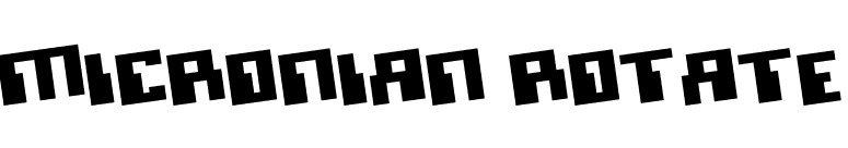 Micronian Rotate font preview