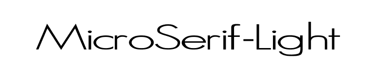 MicroSerif-Light font preview