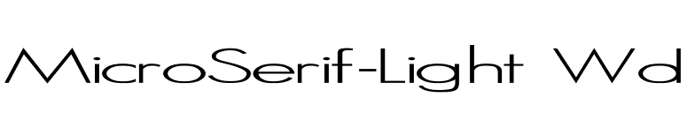 MicroSerif-Light Wd font preview