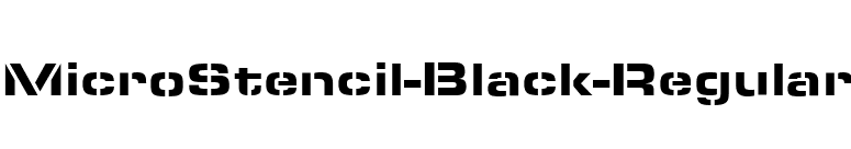 MicroStencil-Black-Regular font preview