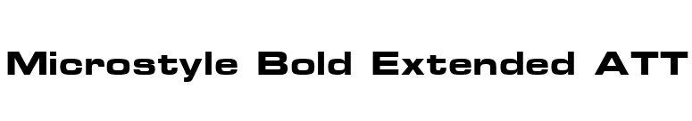 Microstyle Bold Extended ATT font preview