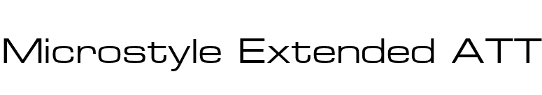 Microstyle Extended ATT font preview
