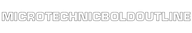 MicroTechnicBoldOutline font preview