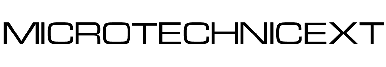 MicroTechnicExt font preview