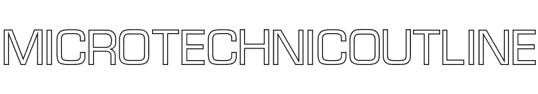 MicroTechnicOutline font preview